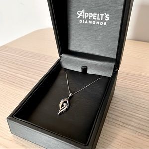 Dancing Diamond Rose Gold and Silver necklace